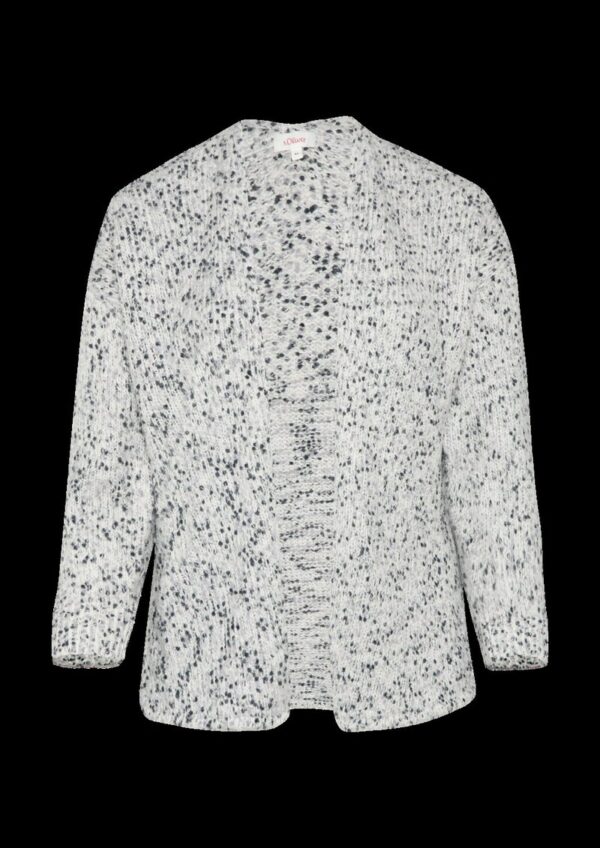 Melierter Cardigan mit weiten Ärmeln im Relaxed Fit