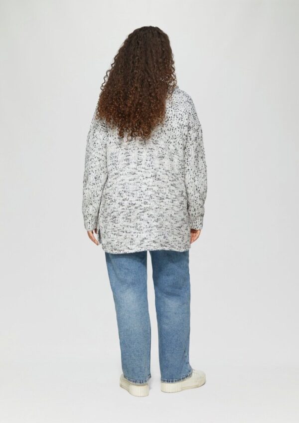 Melierter Cardigan mit weiten Ärmeln im Relaxed Fit