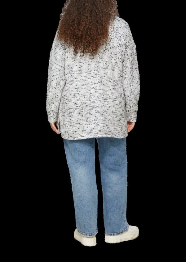 Melierter Cardigan mit weiten Ärmeln im Relaxed Fit