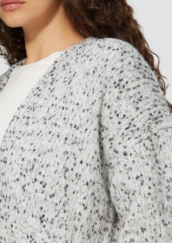Melierter Cardigan mit weiten Ärmeln im Relaxed Fit