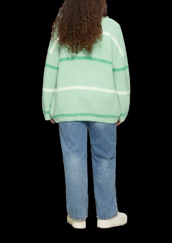 Gestreifter Cardigan mit überschnittenen Schultern