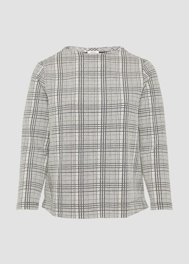 Gemustertes Sweatshirt mit Turtleneck