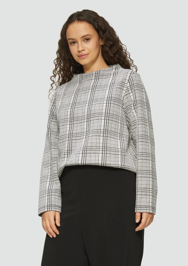 Gemustertes Sweatshirt mit Turtleneck