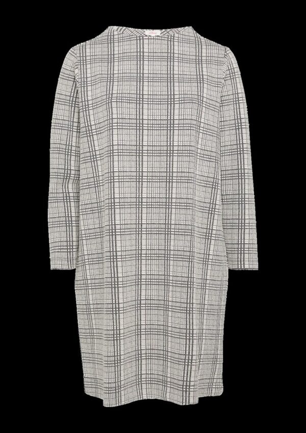 Gemustertes Sweat-Kleid mit Turtleneck