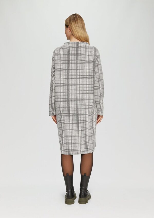 Gemustertes Sweat-Kleid mit Turtleneck