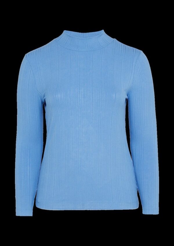 Rippshirt im Slim Fit aus Viskosemix