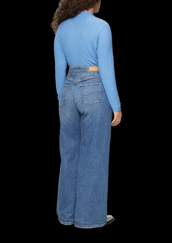 Rippshirt im Slim Fit aus Viskosemix