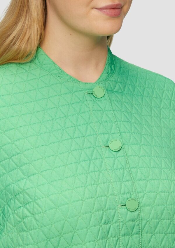 Strukturierter Blouson mit Stehkragen und Knopfleiste