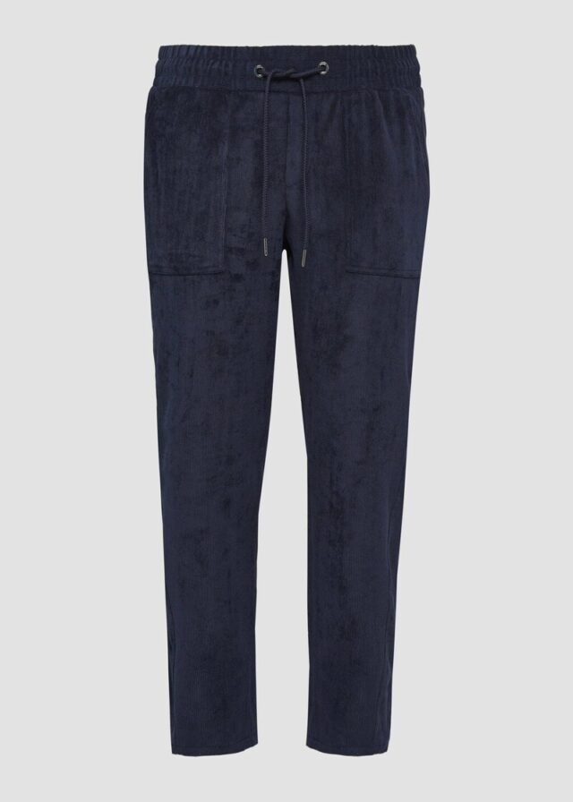 Jogpants aus Feincord mit Elastikbund
