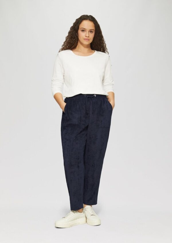 Jogpants aus Feincord mit Elastikbund