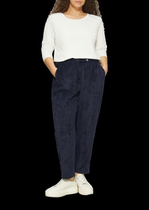 Jogpants aus Feincord mit Elastikbund