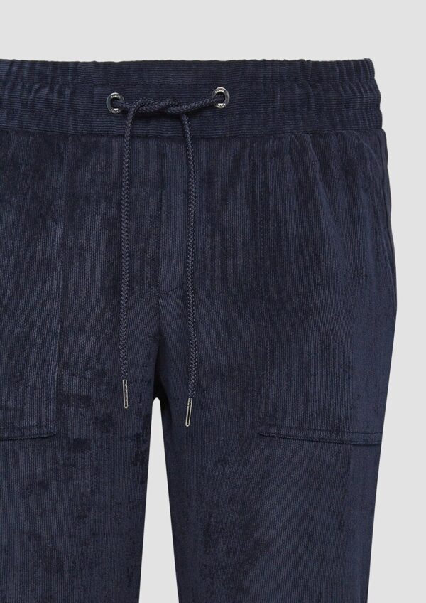 Jogpants aus Feincord mit Elastikbund