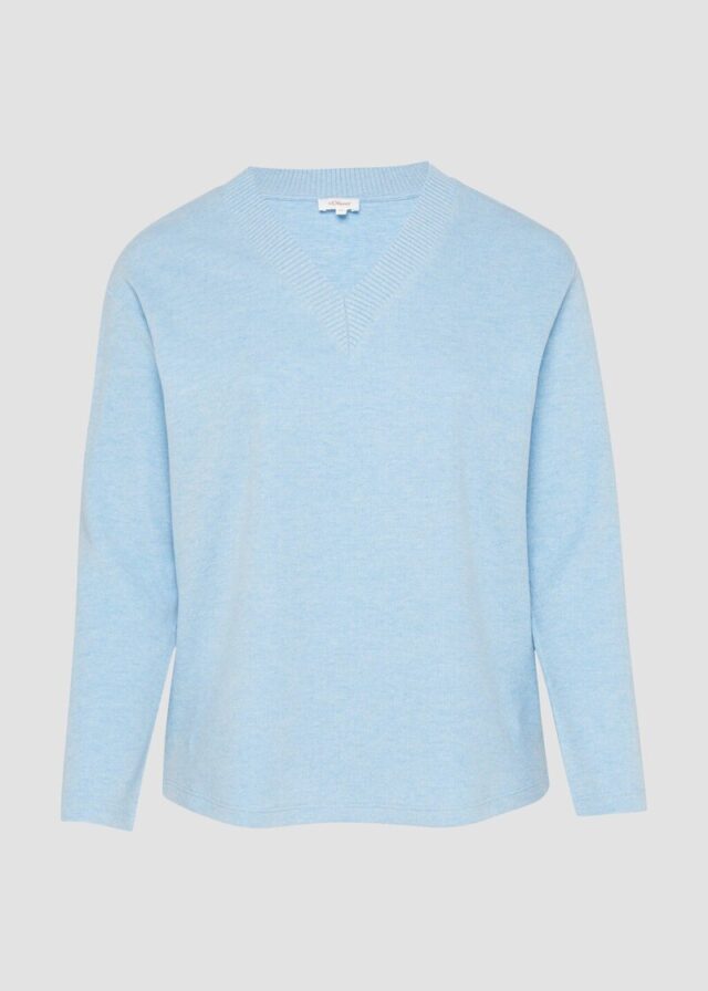 Weiches Sweatshirt mit V-Ausschnitt