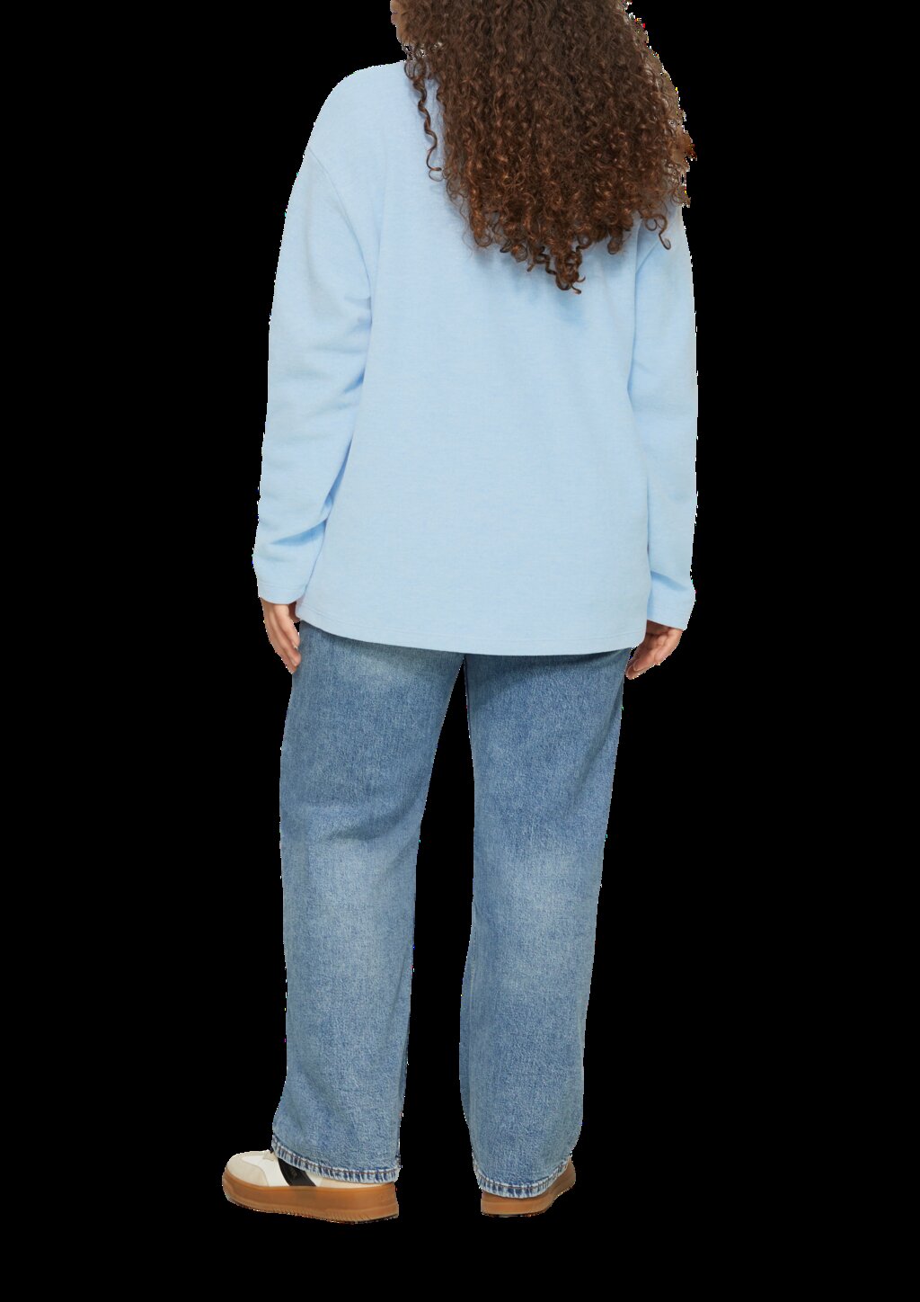 Weiches Sweatshirt mit V-Ausschnitt