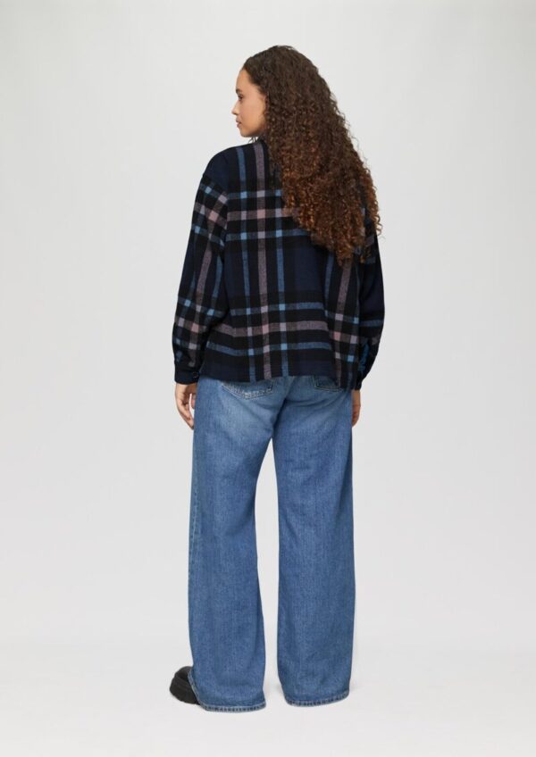 Leicht verkürztes Overshirt aus Flanell