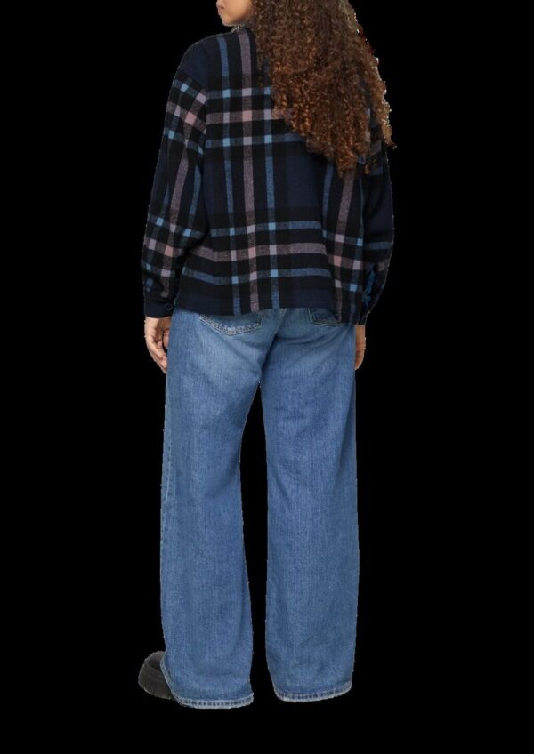 Leicht verkürztes Overshirt aus Flanell