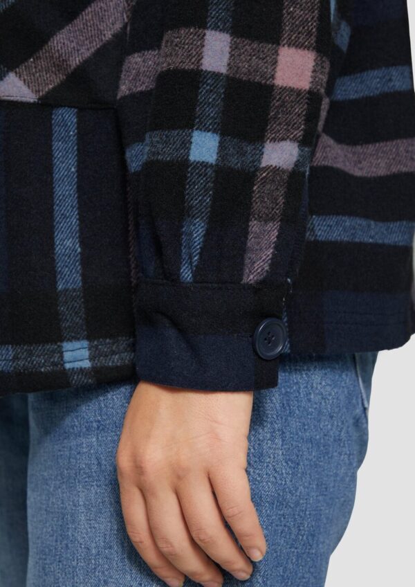 Leicht verkürztes Overshirt aus Flanell