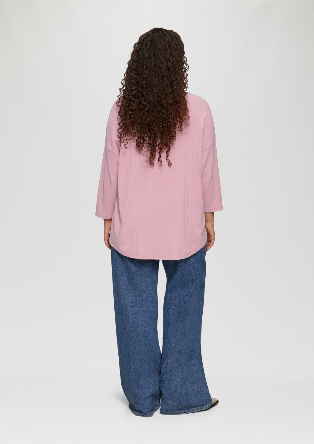 Shirt im Loose Fit mit Dreiviertelarm