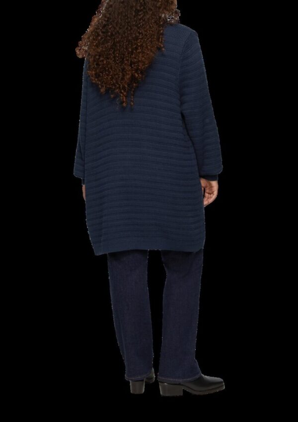 Offener Long-Cardigan mit Strukturmuster