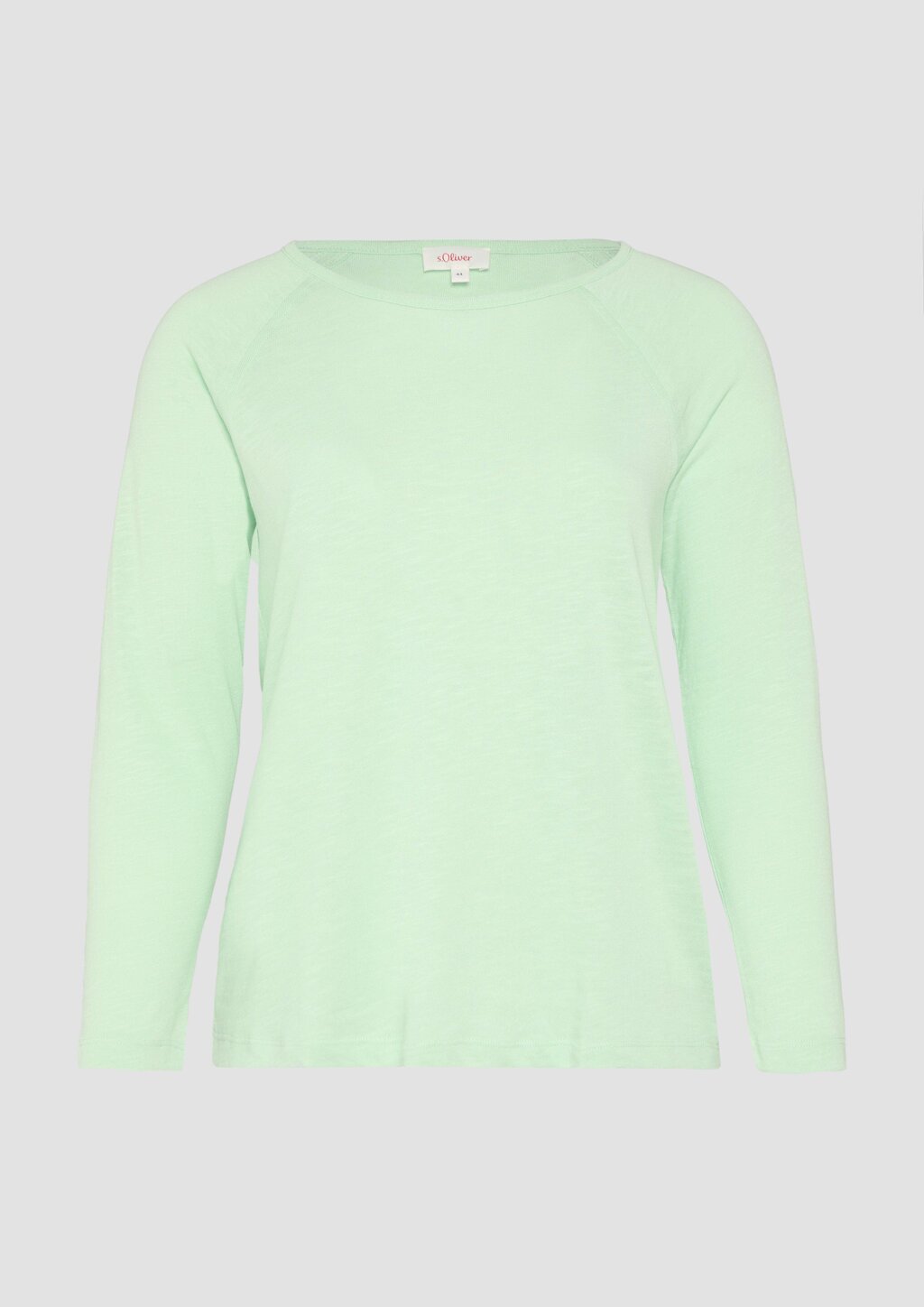 T-Shirt mit Flammgarnstruktur aus Baumwollmix