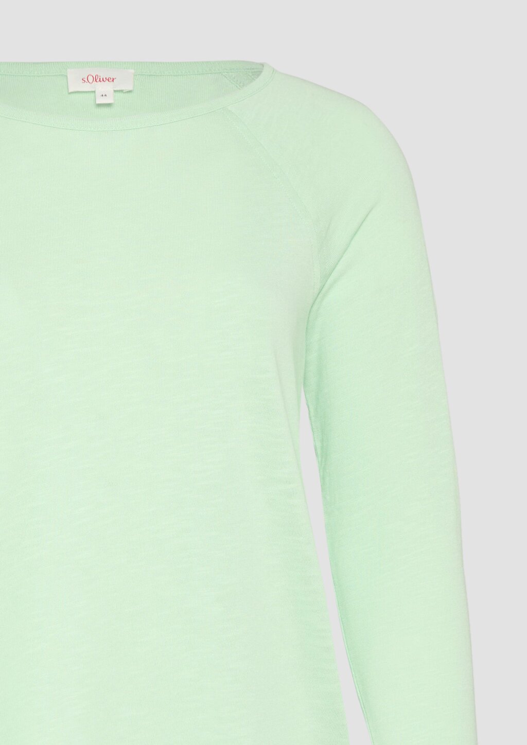 T-Shirt mit Flammgarnstruktur aus Baumwollmix