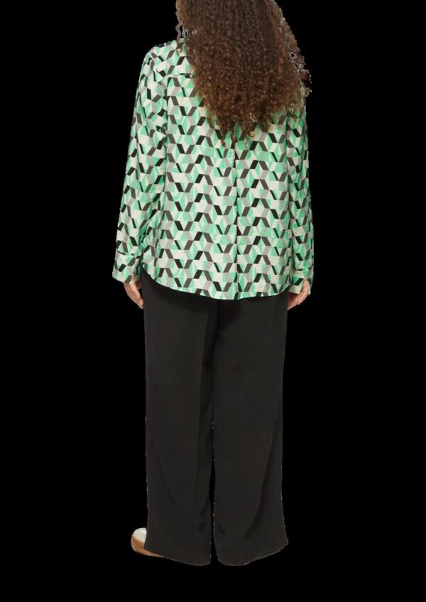 Strukturierte Bluse mit All-over-Print