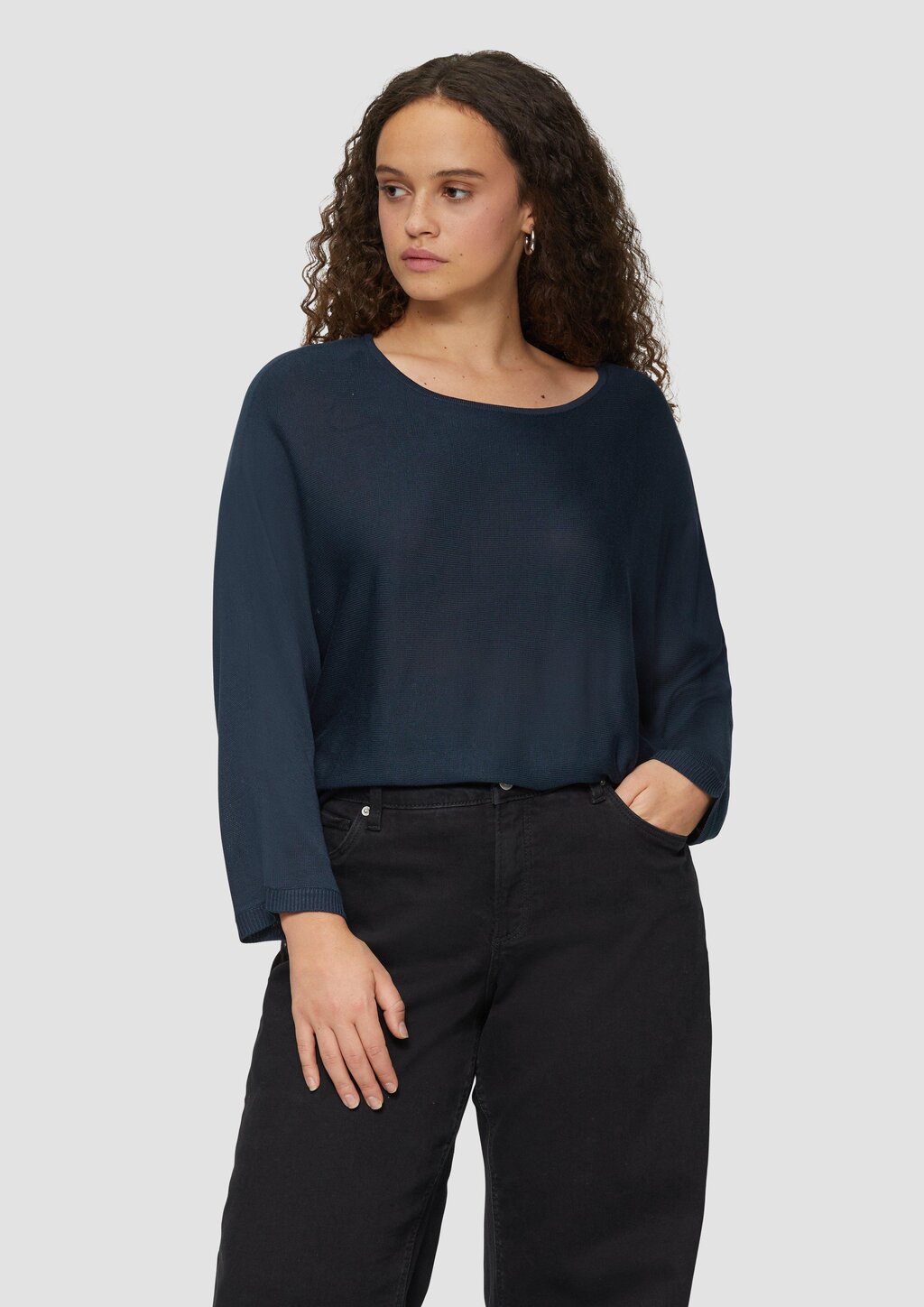 Strickpullover mit Fledermausärmeln