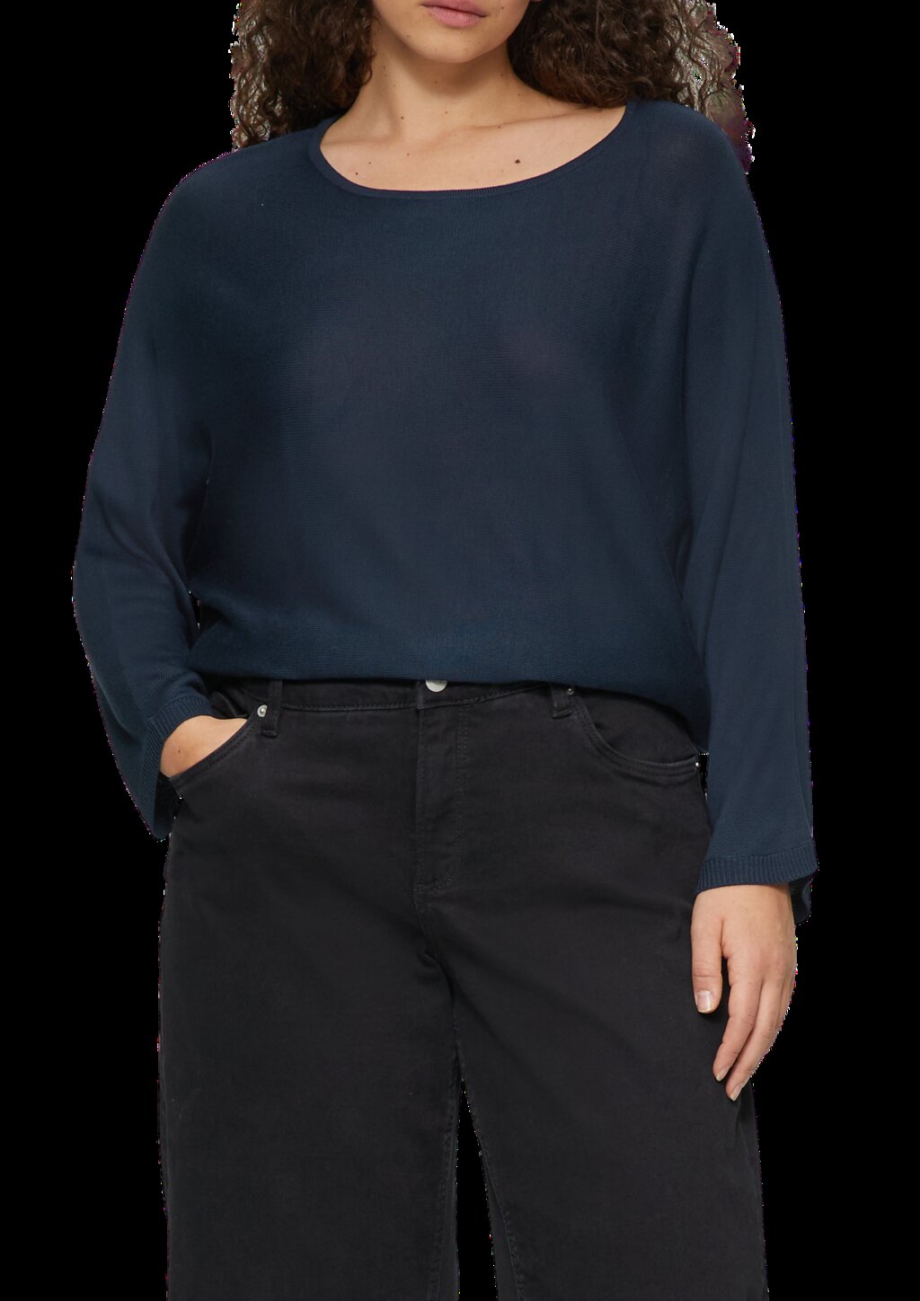 Strickpullover mit Fledermausärmeln