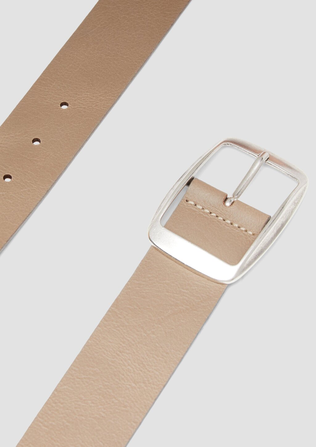 Ledergürtel mit eckiger Schließe