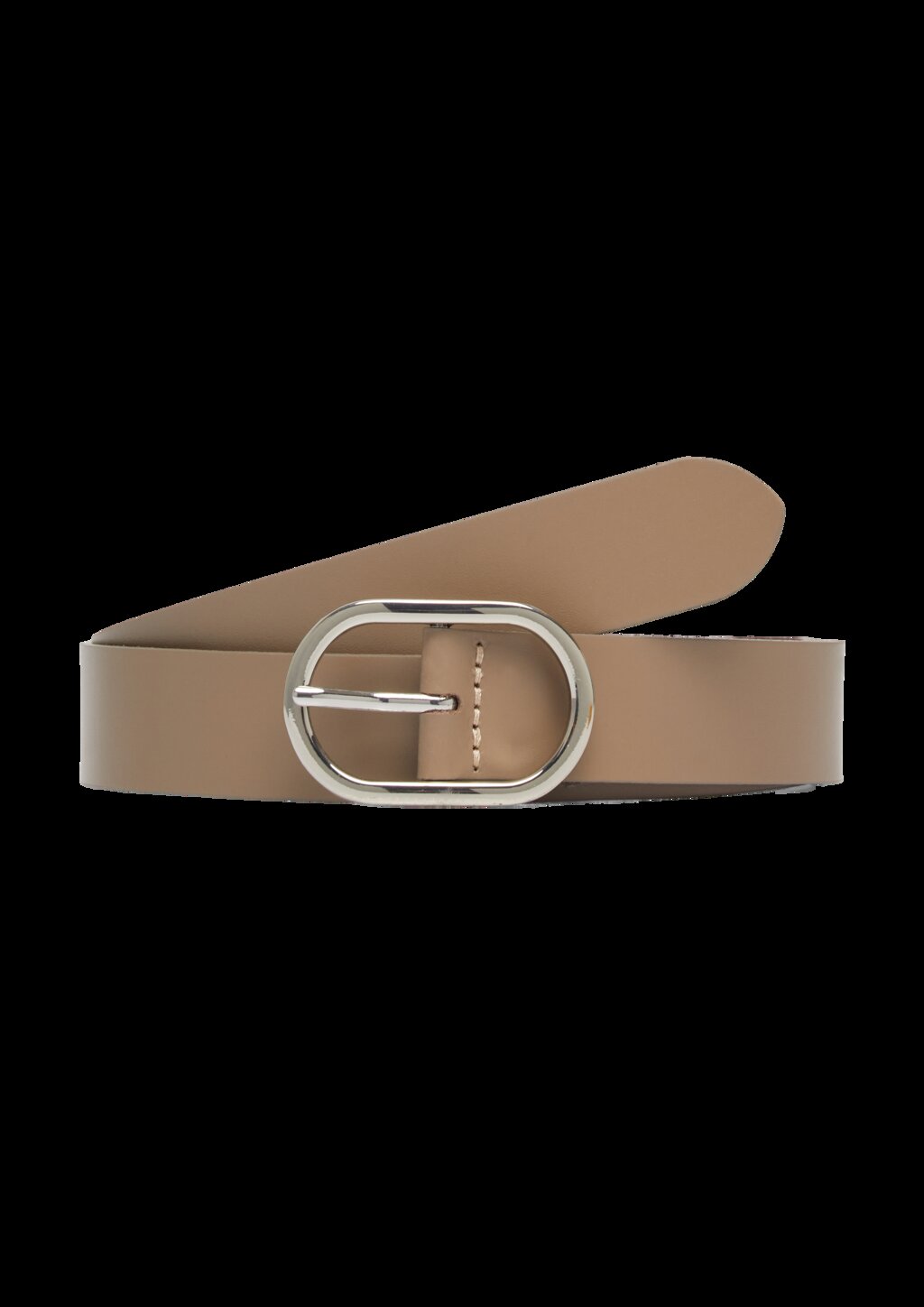 Hochwertiger Ledergürtel mit ovaler Schließe und Logo-Detail