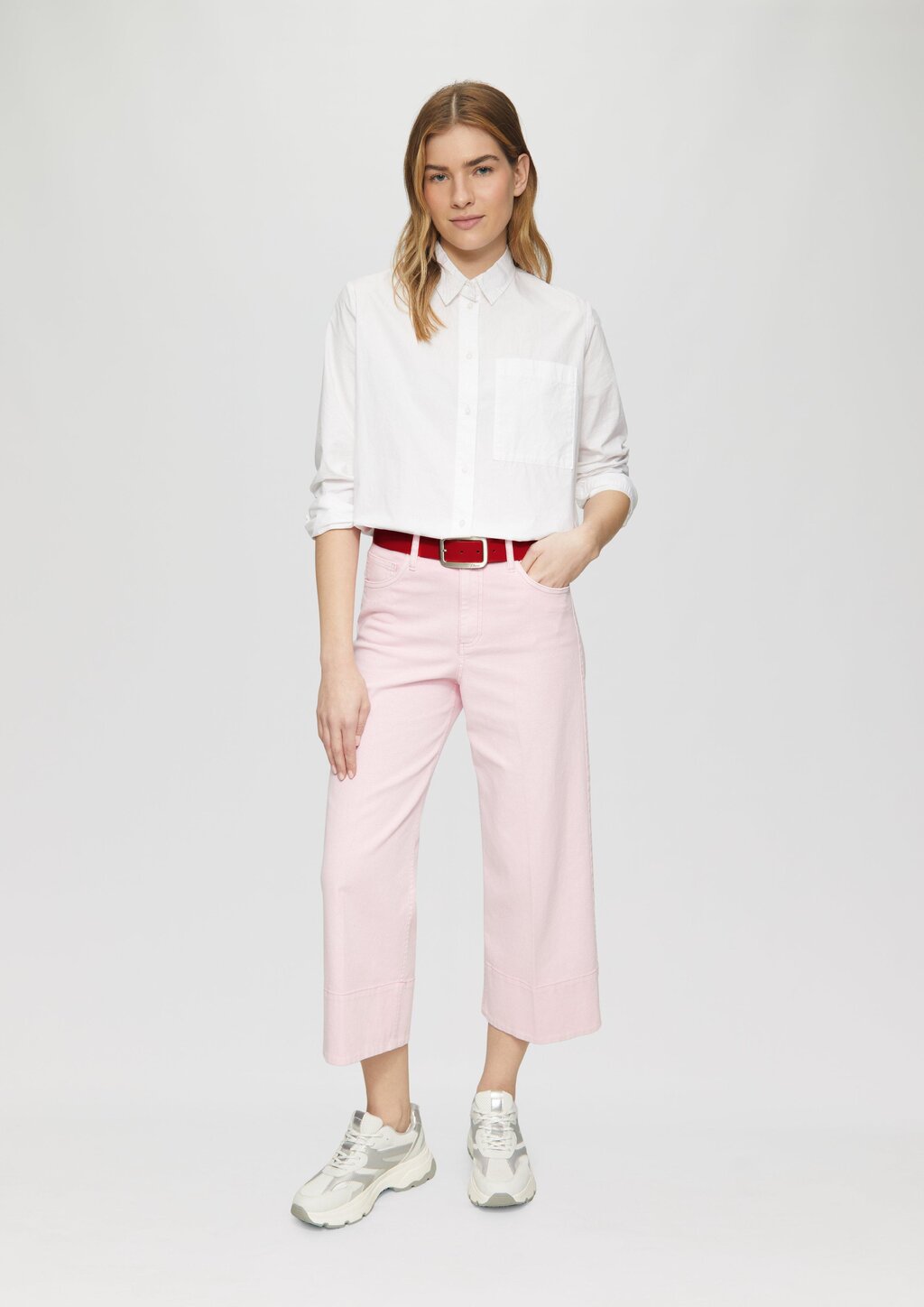 Gürtel aus Leder mit Logo