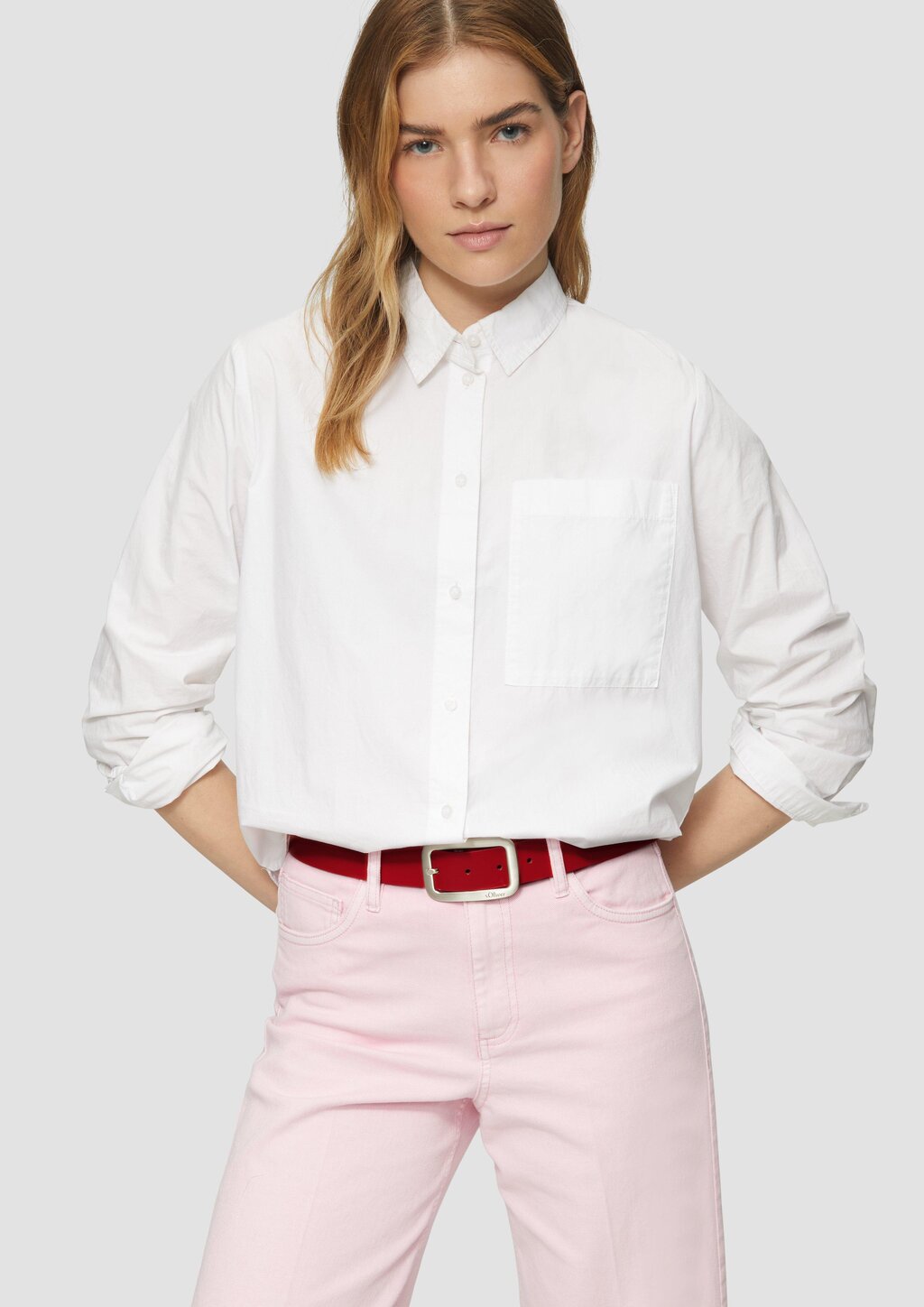 Gürtel aus Leder mit Logo