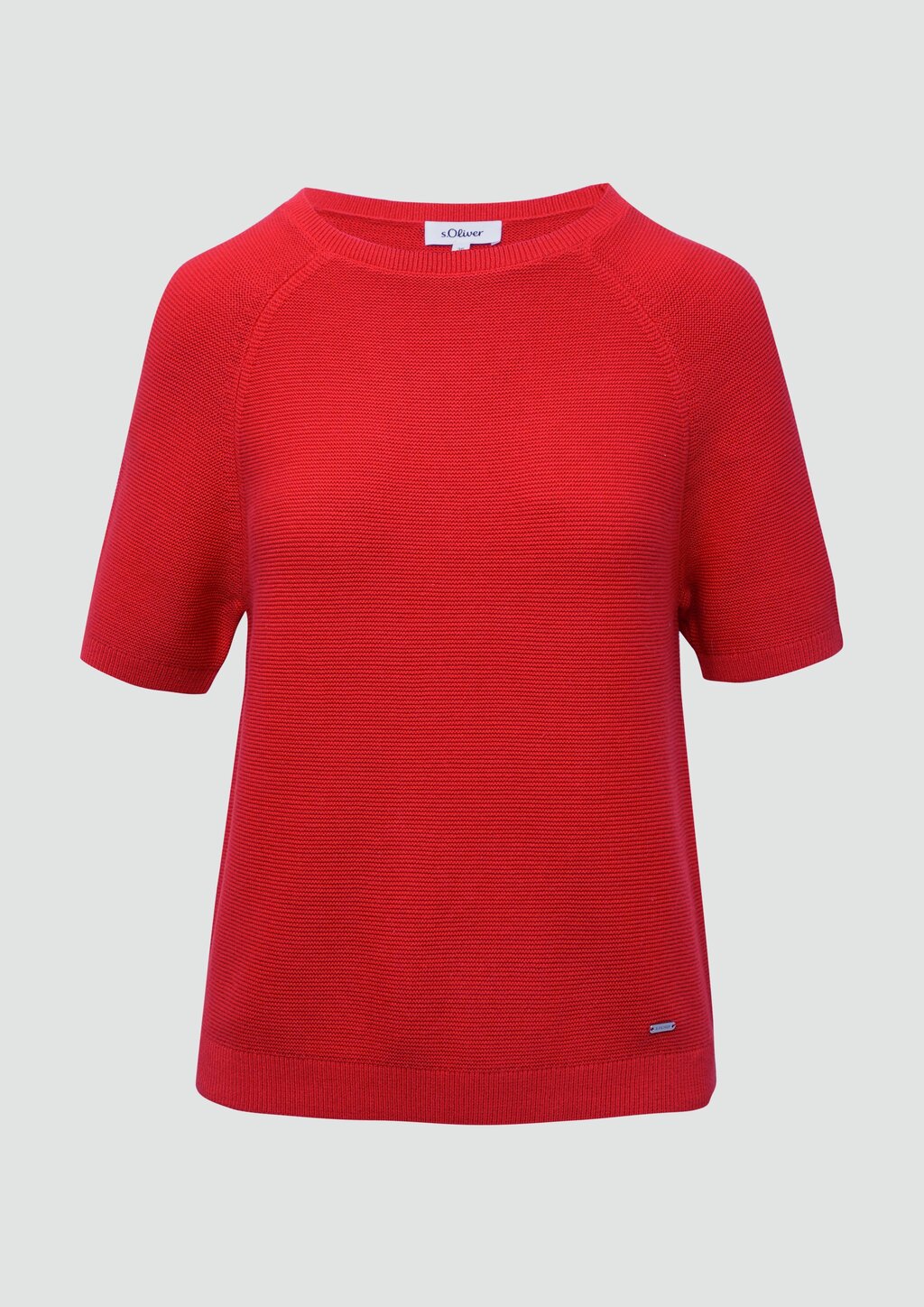 Strickpullover mit feiner Rippstruktur