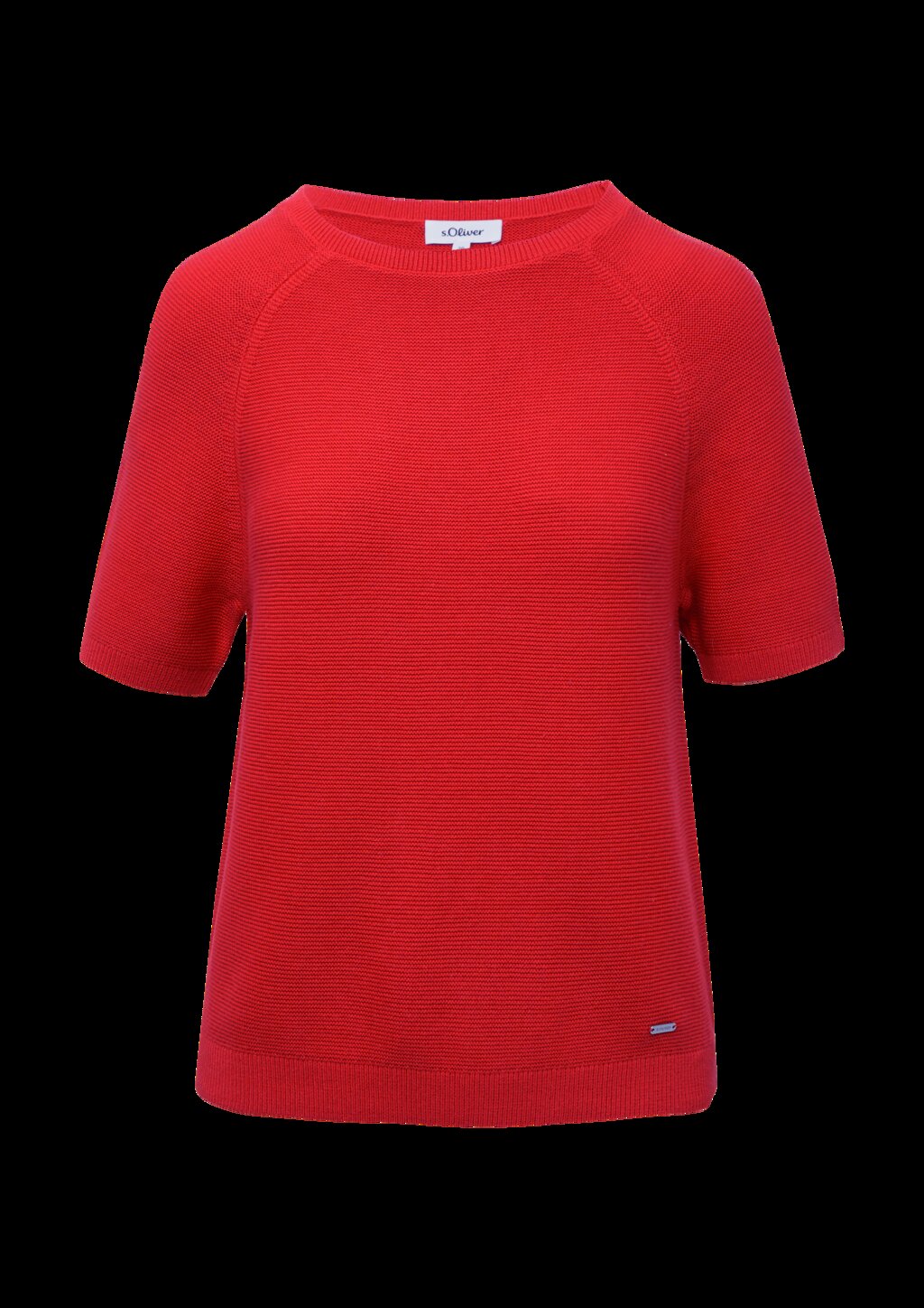 Strickpullover mit feiner Rippstruktur