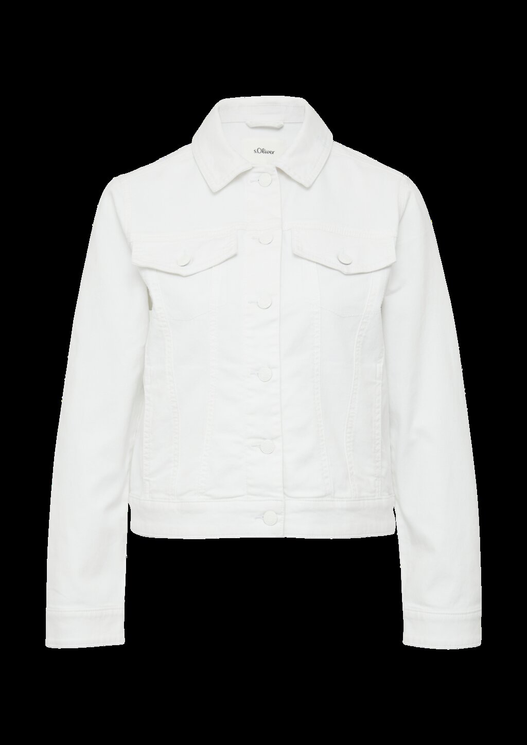 Elastische Jeansjacke mit seitlichen Eingrifftaschen