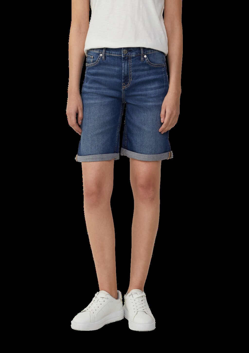 Bermuda-Jeans Karolin / Regular Fit / Mid Rise / Turn-up