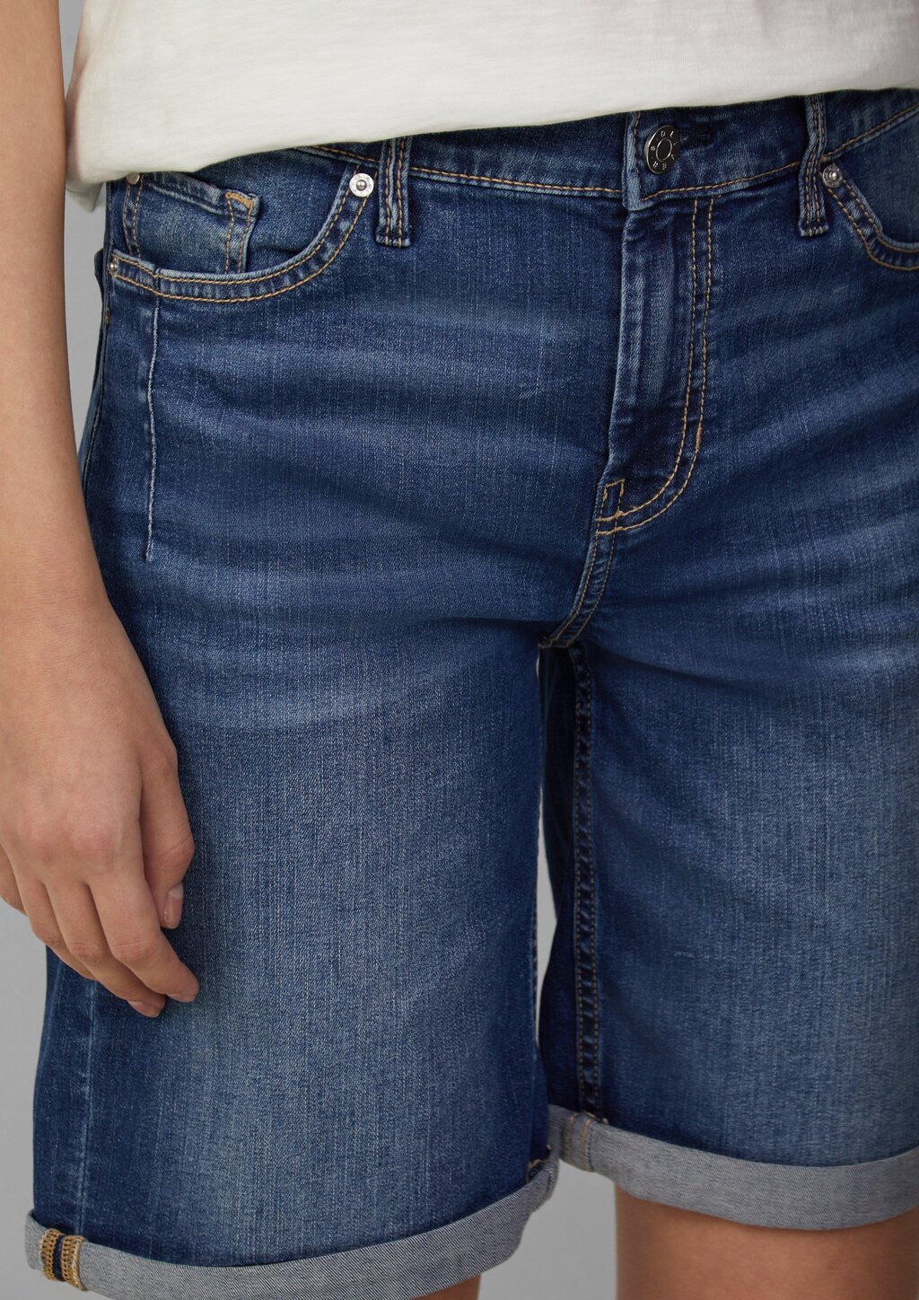 Bermuda-Jeans Karolin / Regular Fit / Mid Rise / Turn-up