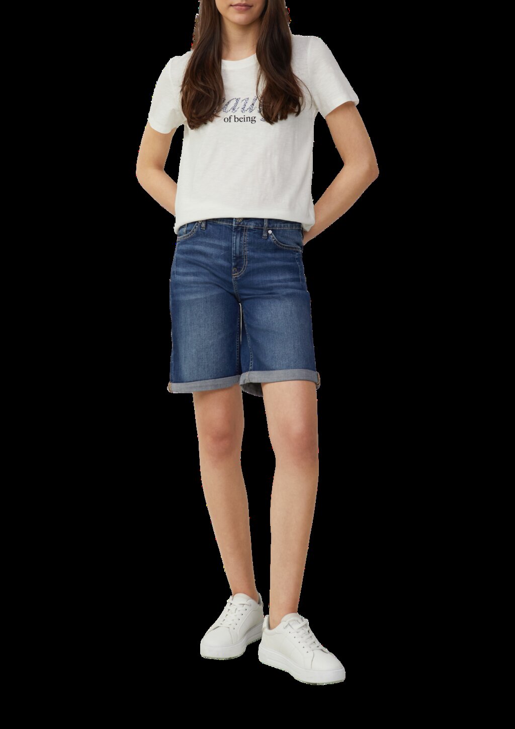 Bermuda-Jeans Karolin / Regular Fit / Mid Rise / Turn-up