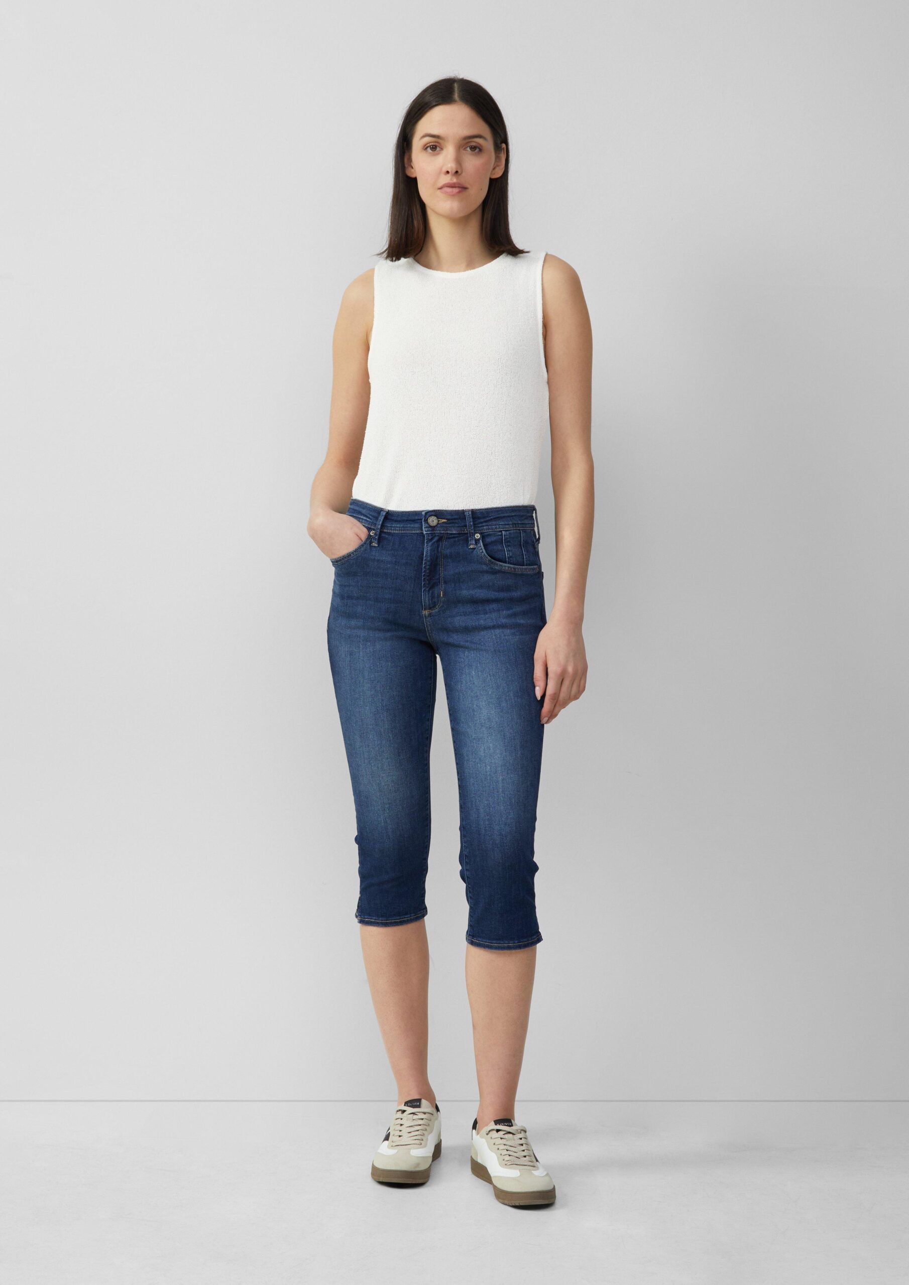 Capri-Jeans Betsy / Slim Fit / Mid Rise / Slim Leg / Schlitz