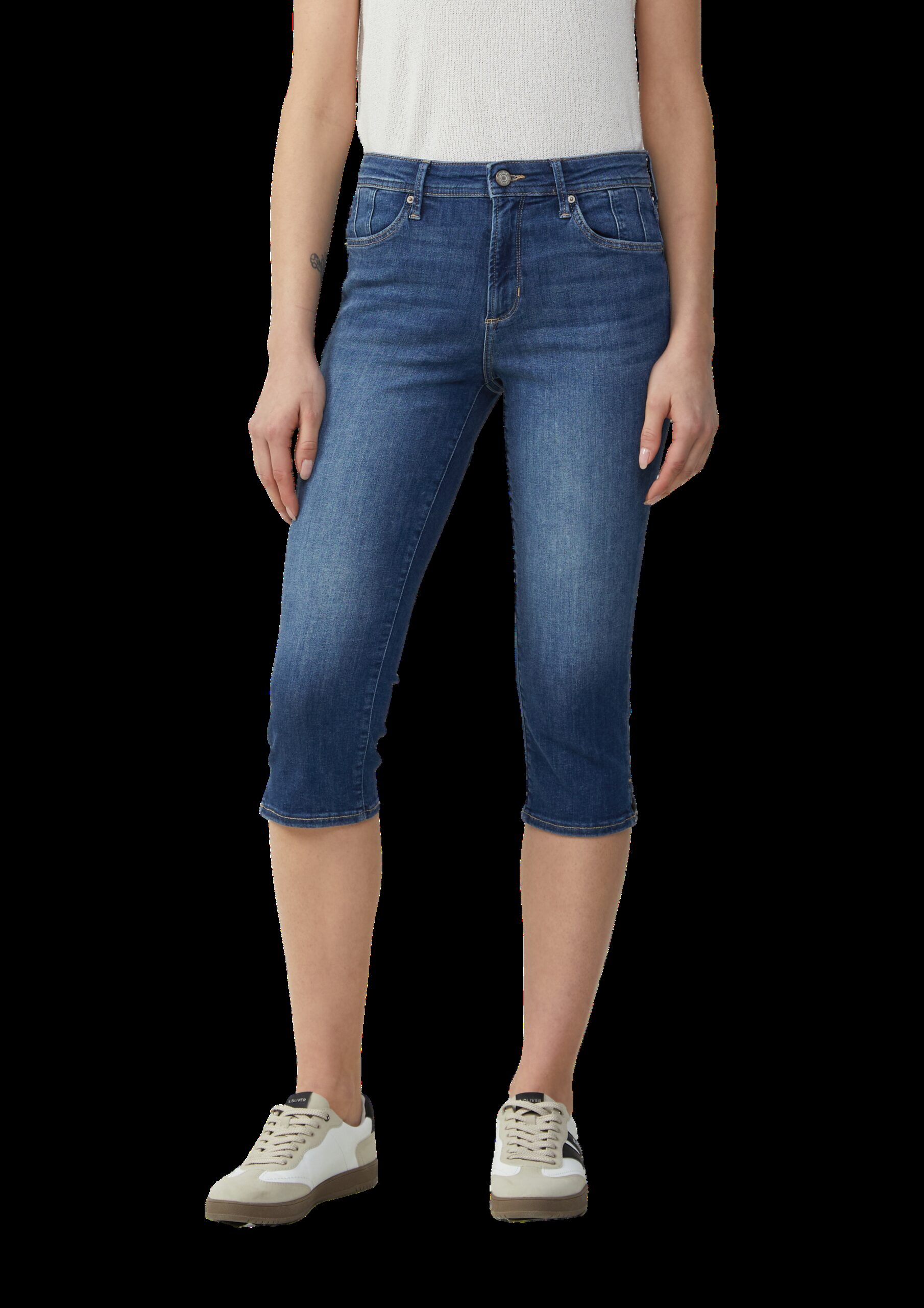 Capri-Jeans Betsy / Slim Fit / Mid Rise / Slim Leg / Schlitz