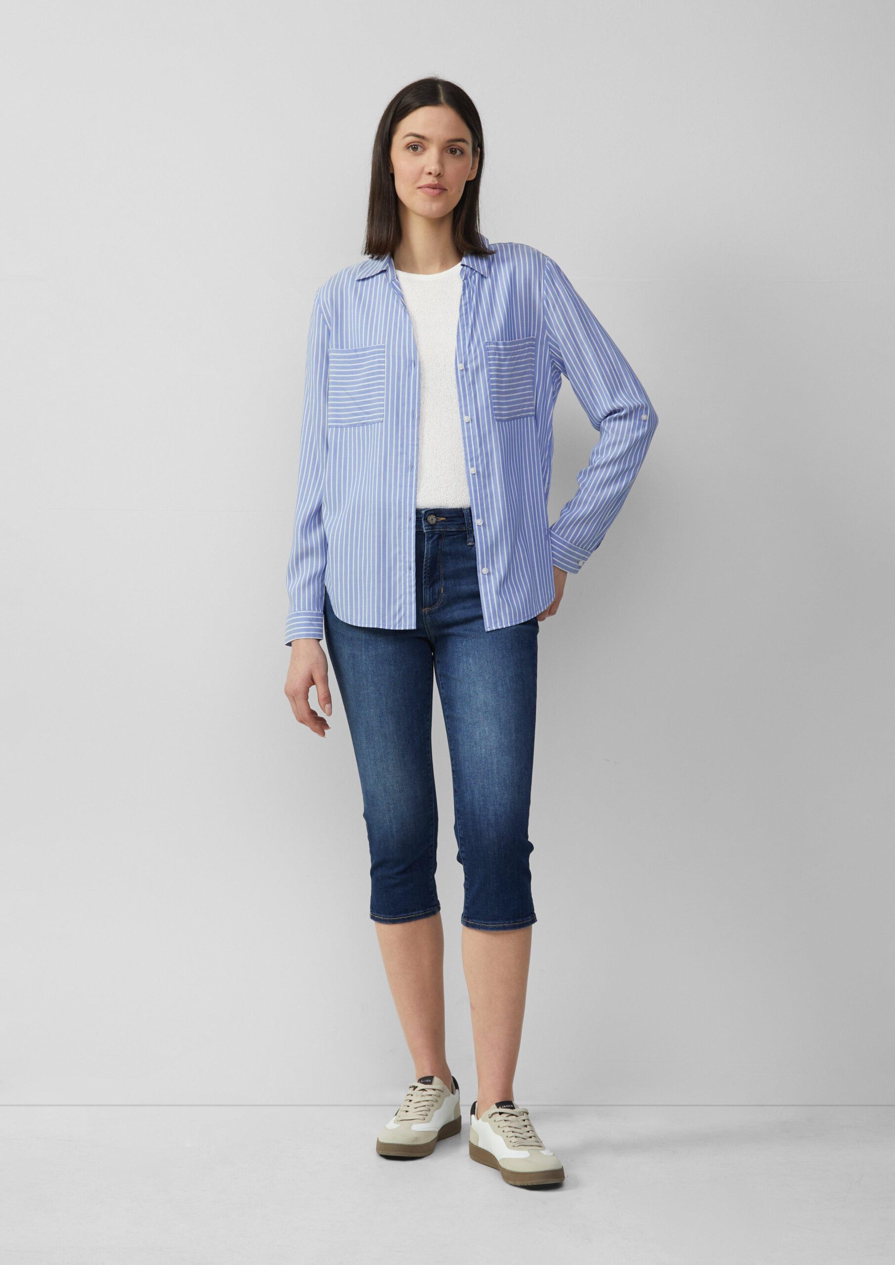 Capri-Jeans Betsy / Slim Fit / Mid Rise / Slim Leg / Schlitz