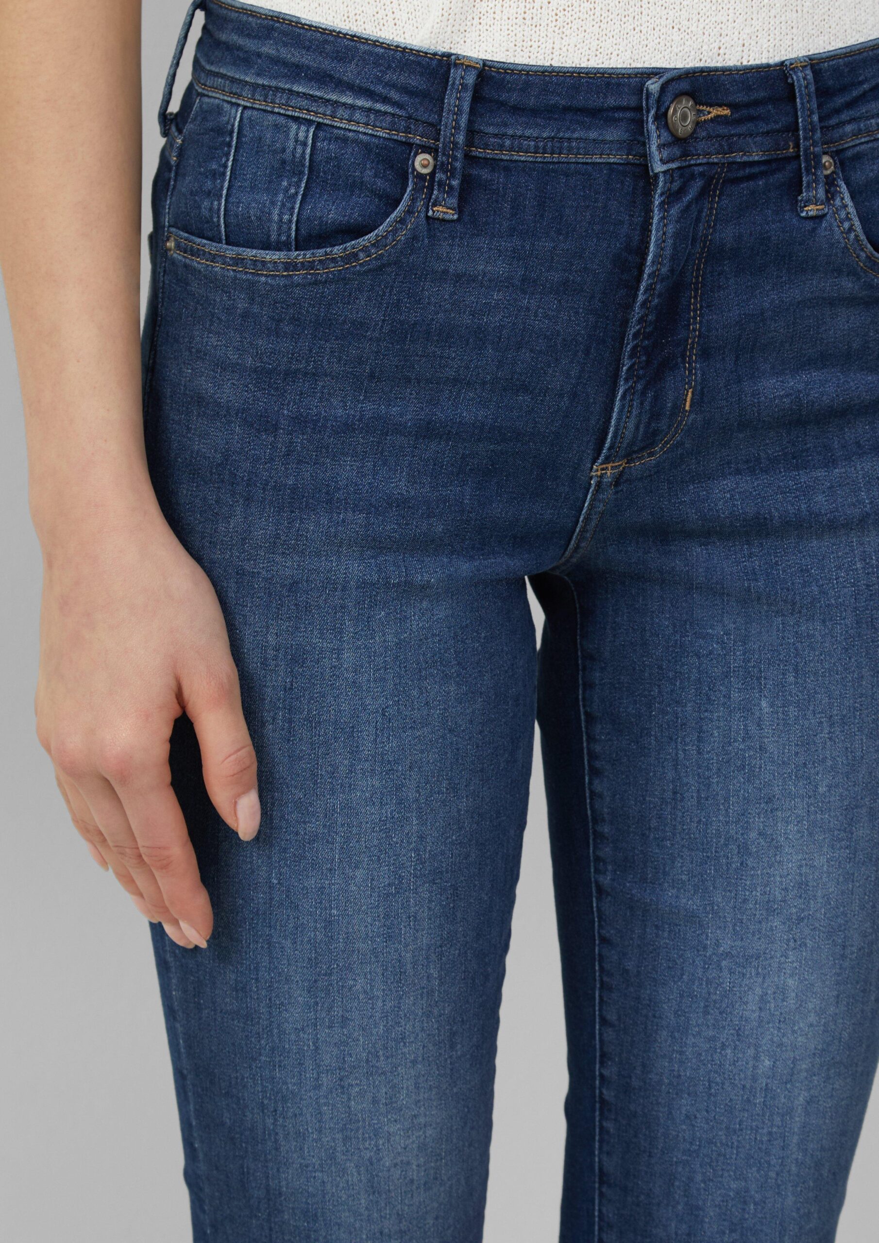 Capri-Jeans Betsy / Slim Fit / Mid Rise / Slim Leg / Schlitz