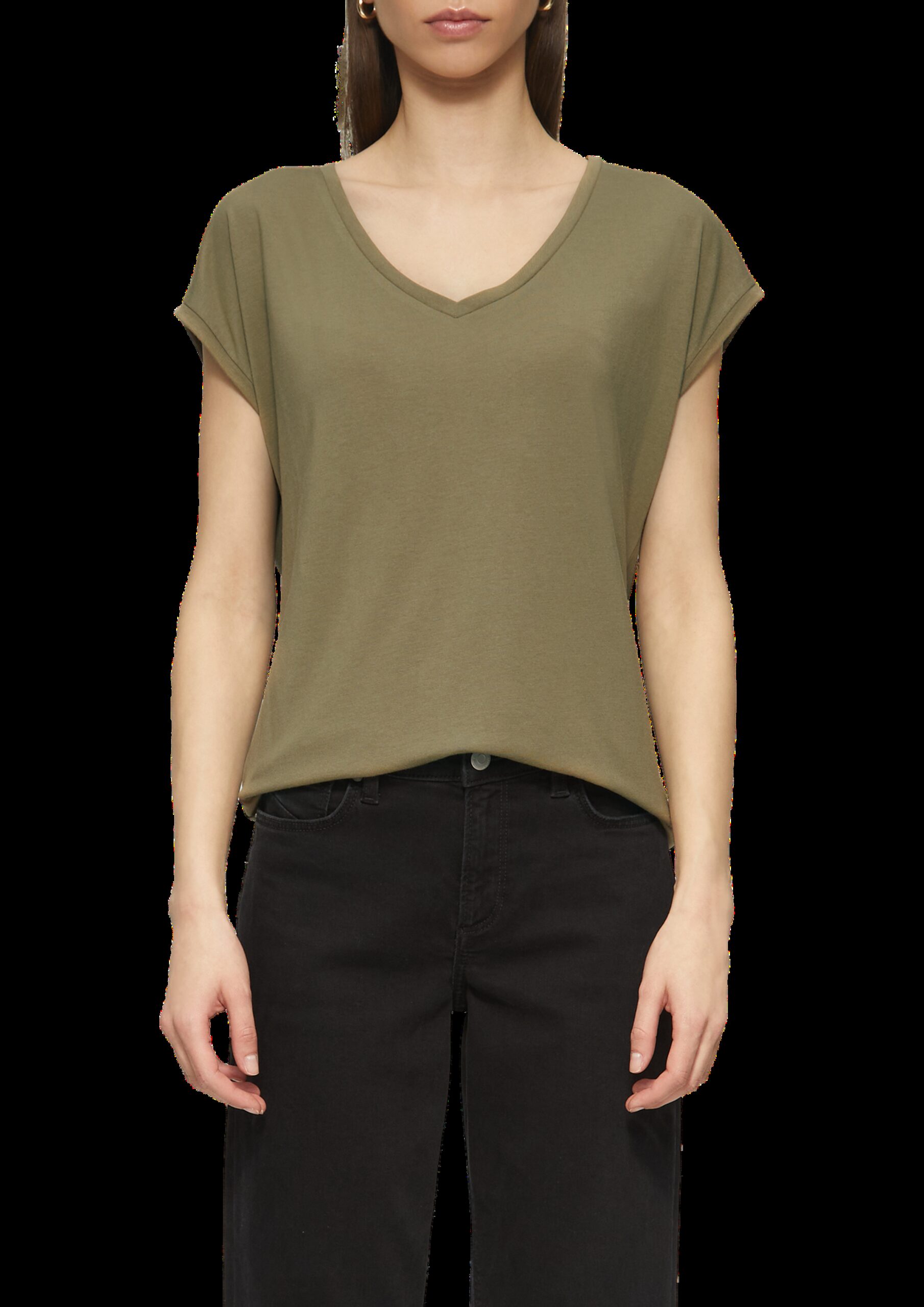 Locker geschnittenes T-Shirt im Modalmix