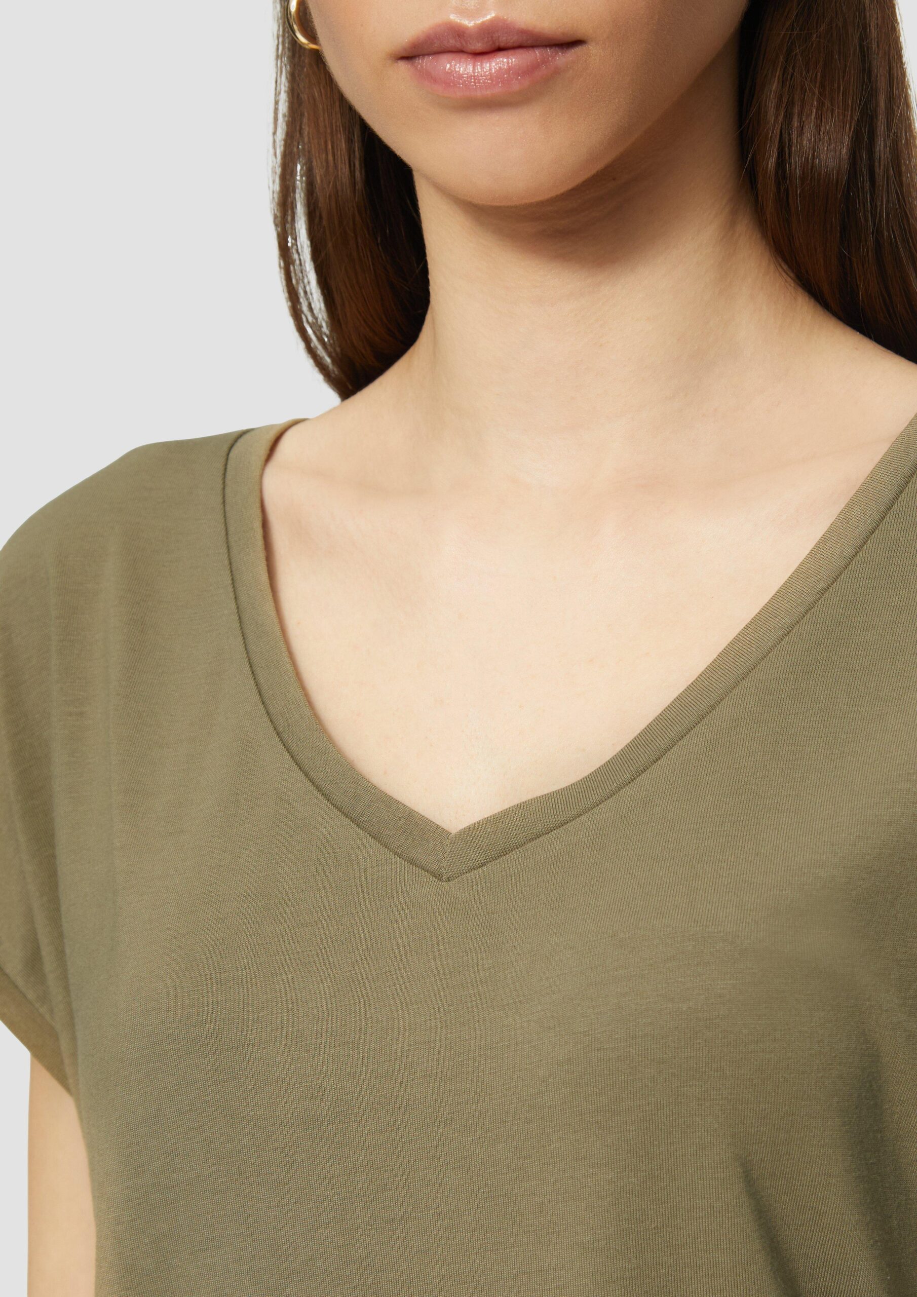 Locker geschnittenes T-Shirt im Modalmix