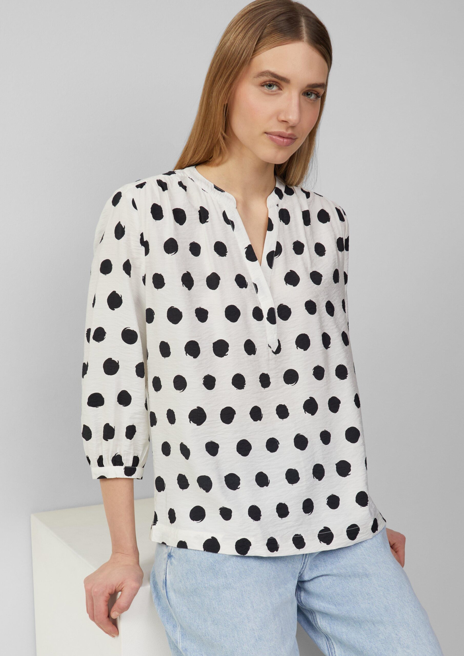 Strukturierte Bluse aus Viskosemix