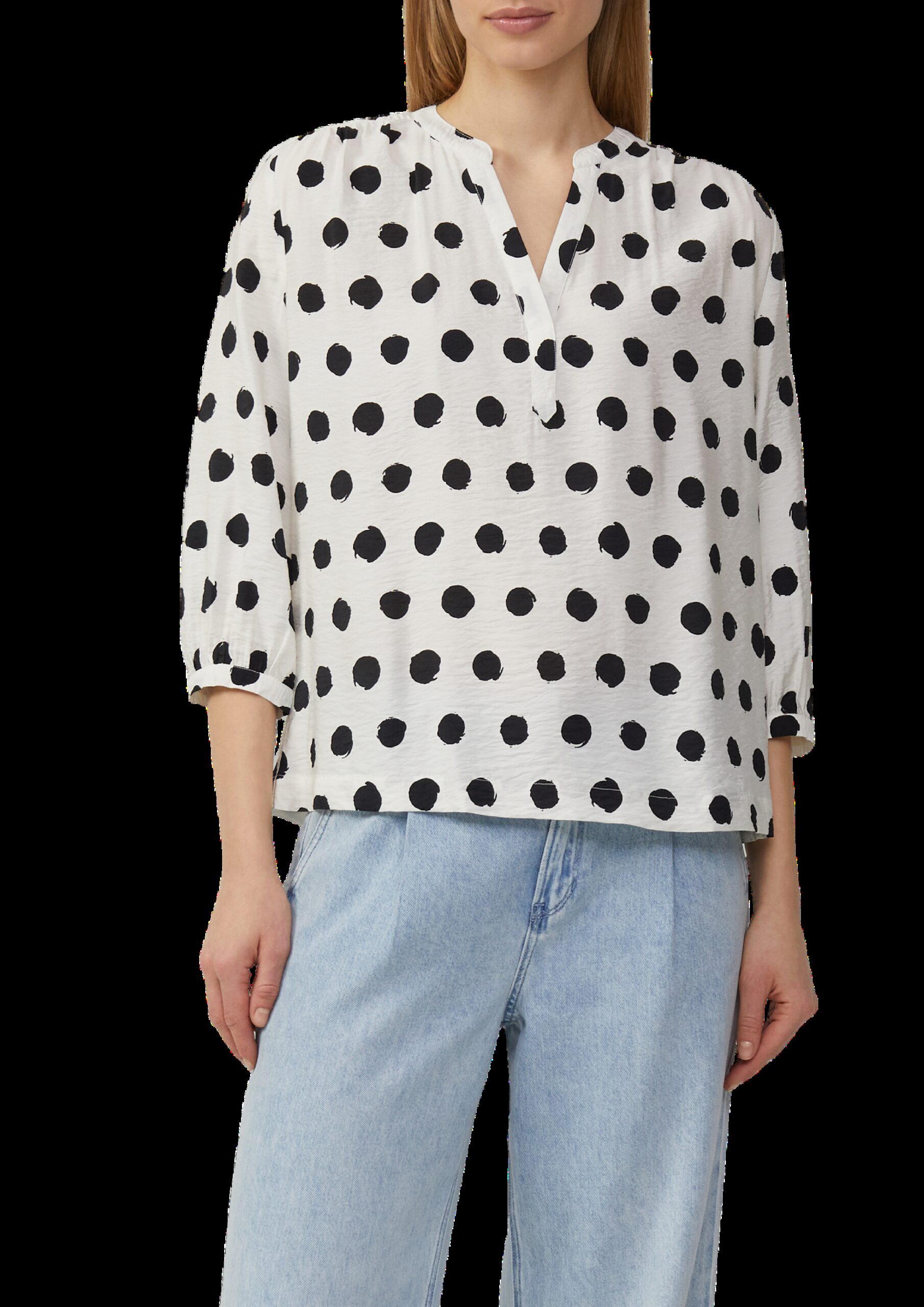 Strukturierte Bluse aus Viskosemix