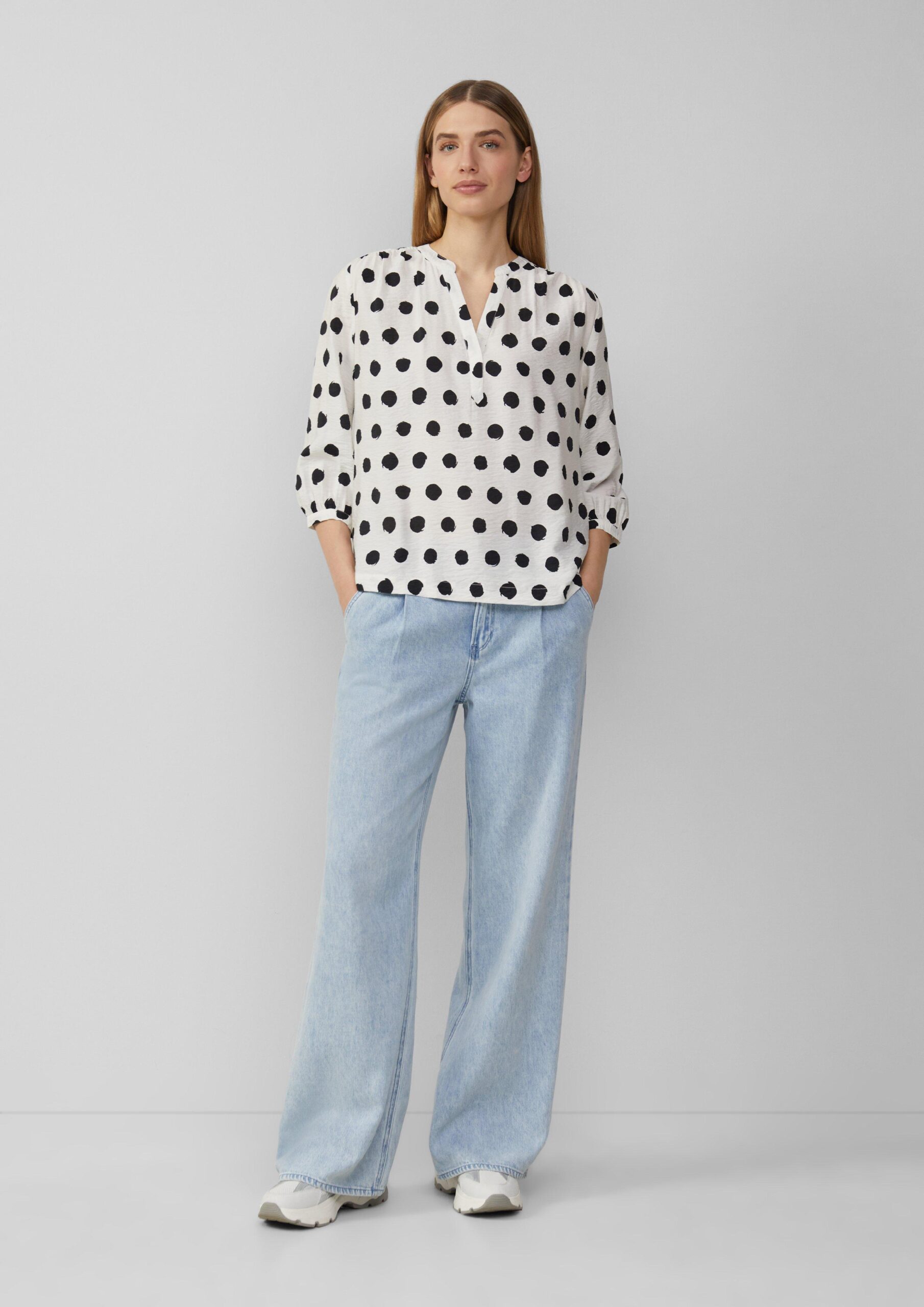 Strukturierte Bluse aus Viskosemix