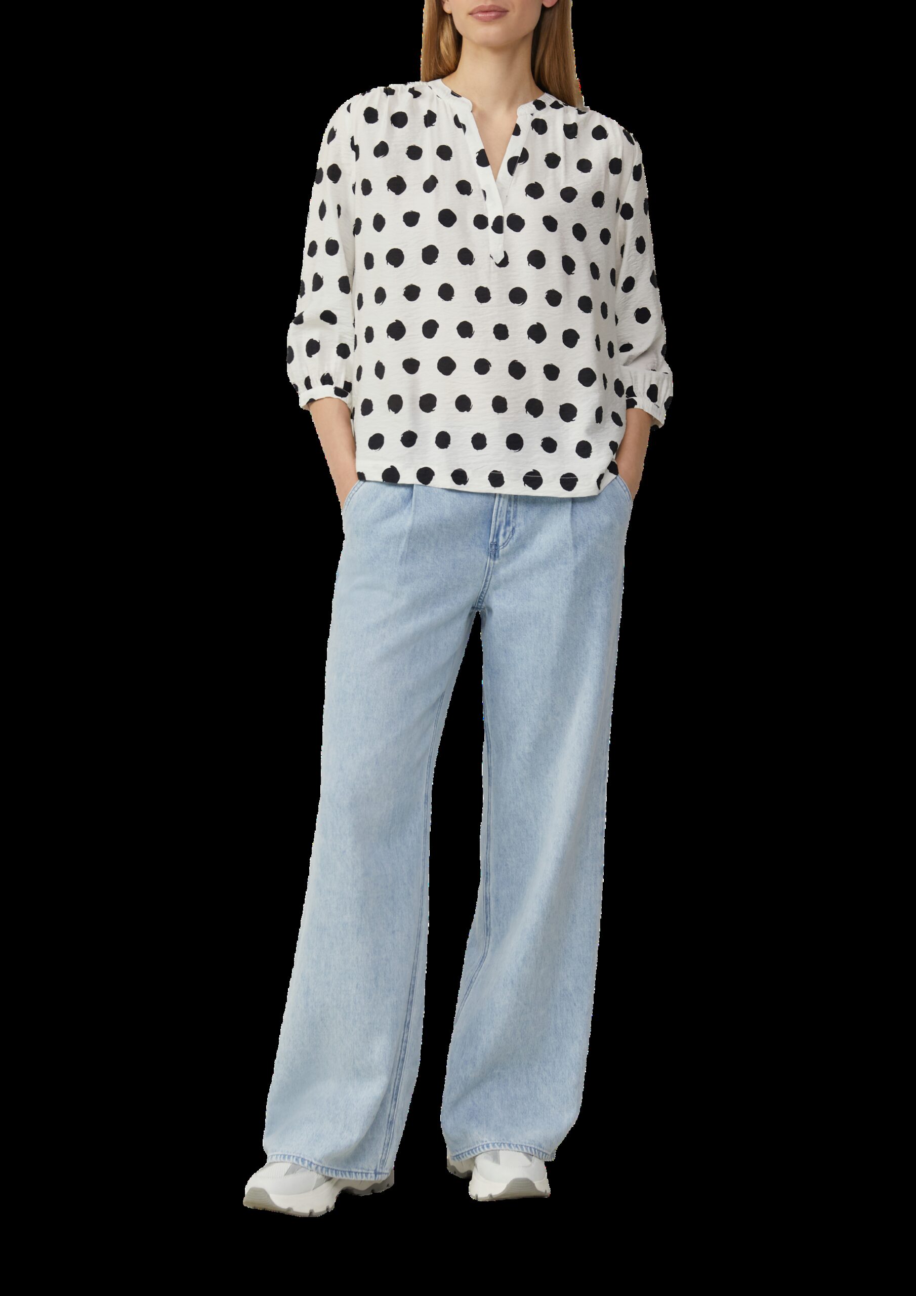 Strukturierte Bluse aus Viskosemix