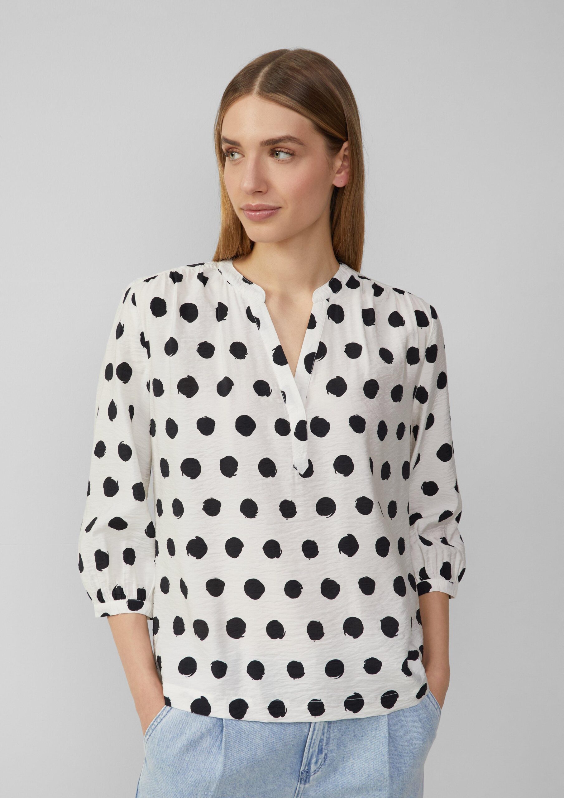 Strukturierte Bluse aus Viskosemix