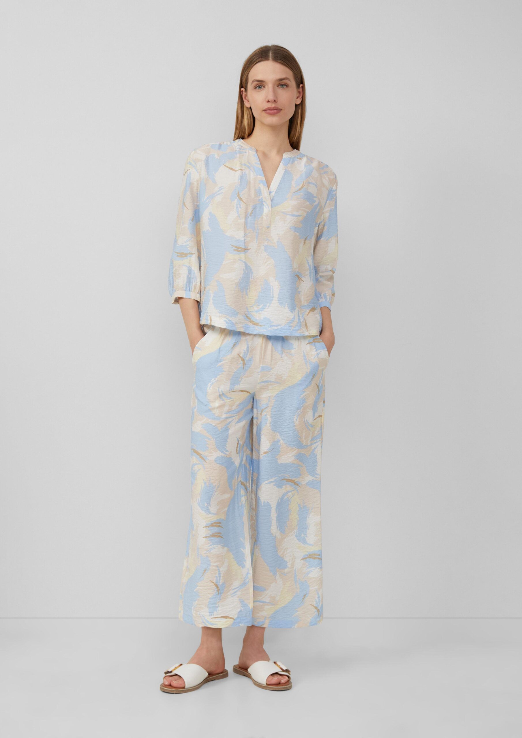 Strukturierte Culotte aus Viskosemix